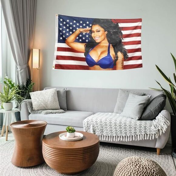 Nicki Minaj Flag American Flags 4x6FT Barb Flag USA Nicki Minaj Tapestry … - Picture 7 of 7
